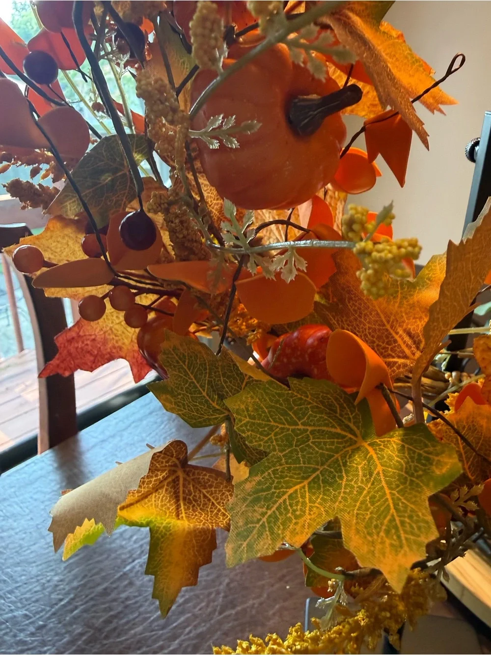 Autumn Harvest Orange Fall Wreath -